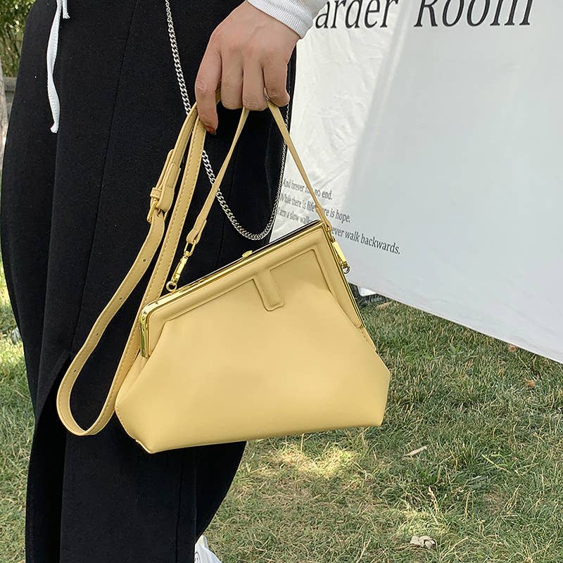 Fashionable irregular crossbody triangular bag