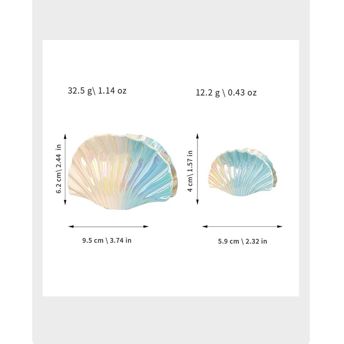 Gradient ocean shell vacation style hair clip