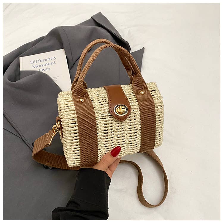 Artistic beach versatile hand-held crossbody bag