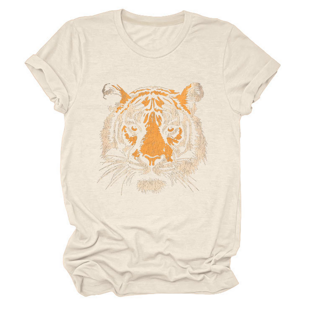Women??¢s Summer Tee with Stylish Tiger Print_CWTTSL0494