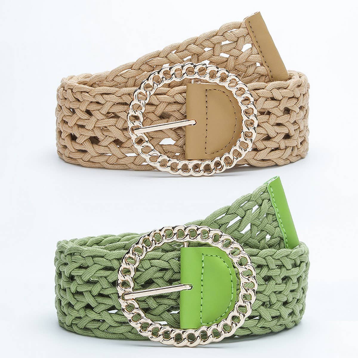 WOMEN'S OBI BRAIDED WITH LARGE ROUND BUCKLE