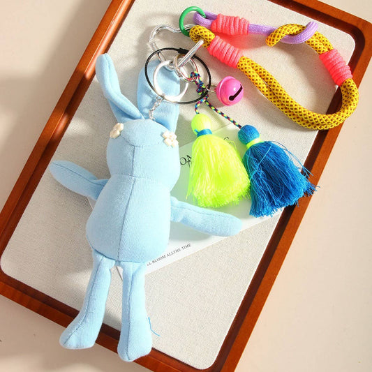 Cute Rabbit Keychain with Hanging Earrings