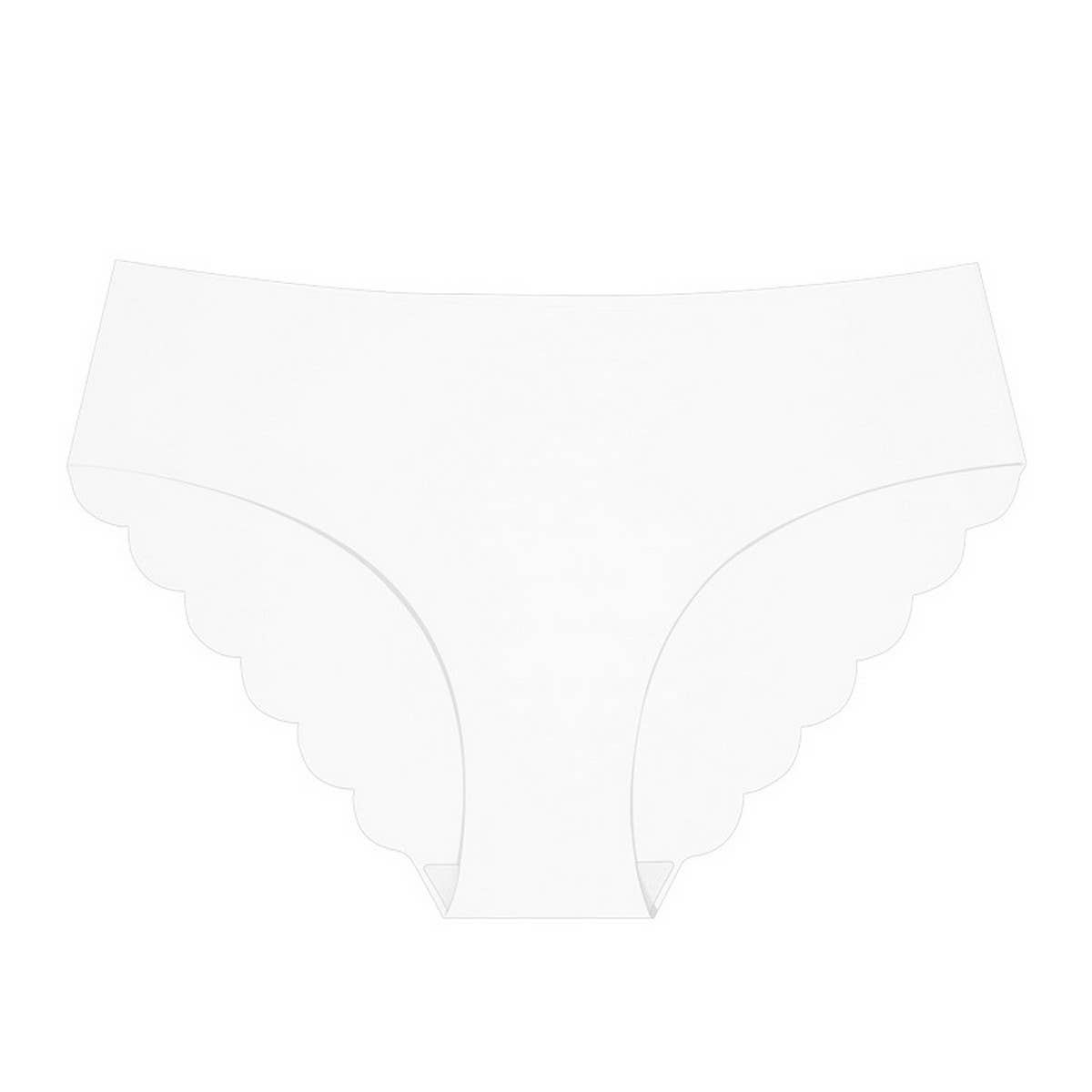 SEAMLESS ICE SILK WAVY LACE UNDERWEAR