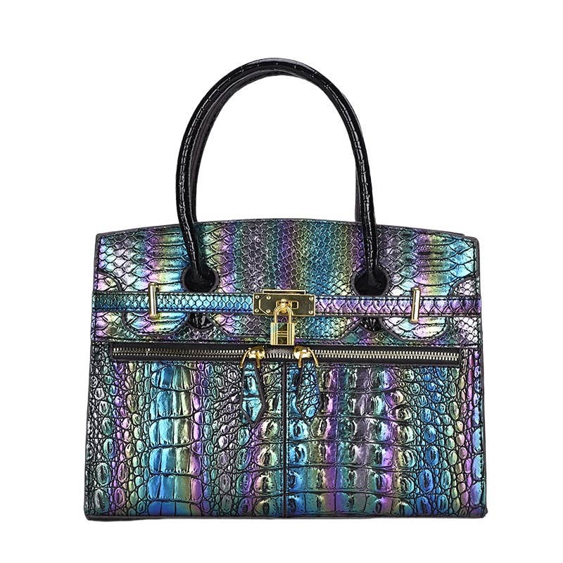 Stone-patterned large-capacity tote bag