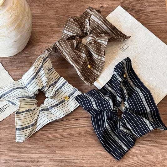 RETRO STRIPED SQUARE COLON HAIRBAND HAIRACCESSORIE_CWAHA4039