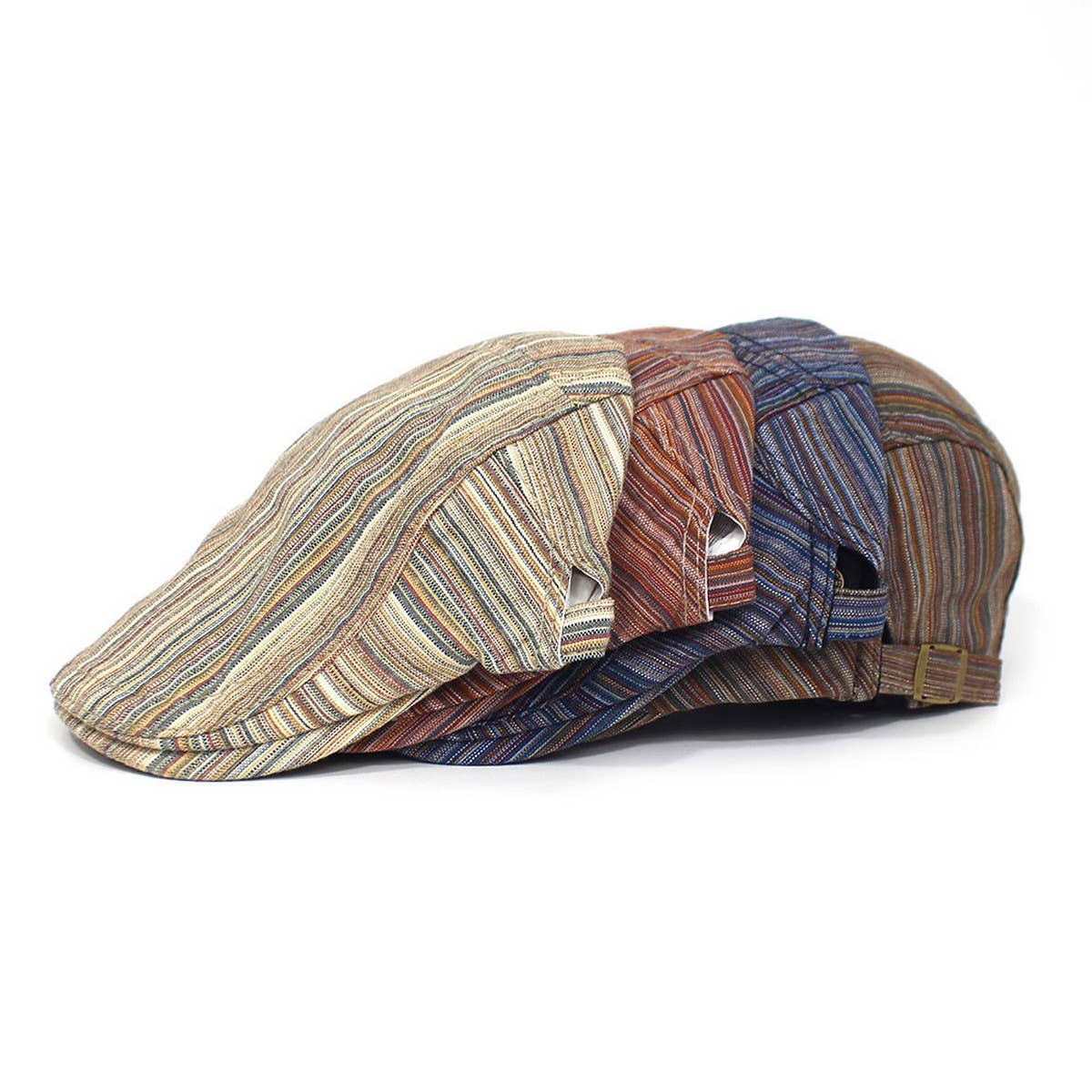 VERSATILE STRIPED TRAVEL FORWARD CAP BERET_CWAB2915