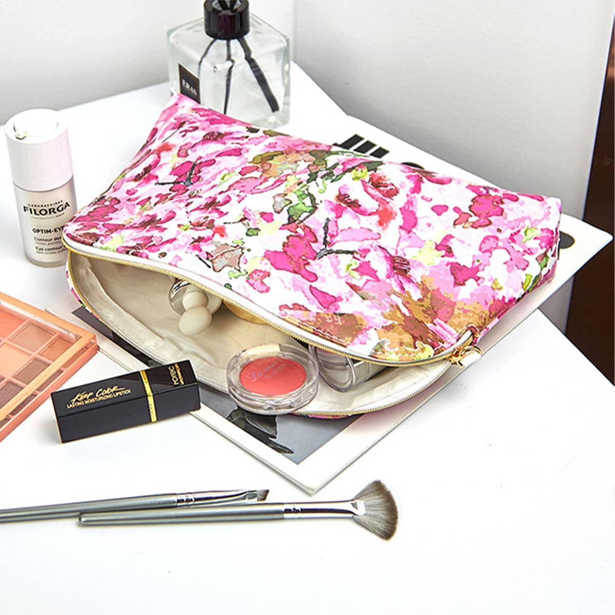 FLOWER PATTERN WASH BAG MAKEUP BAG_CWAB1453