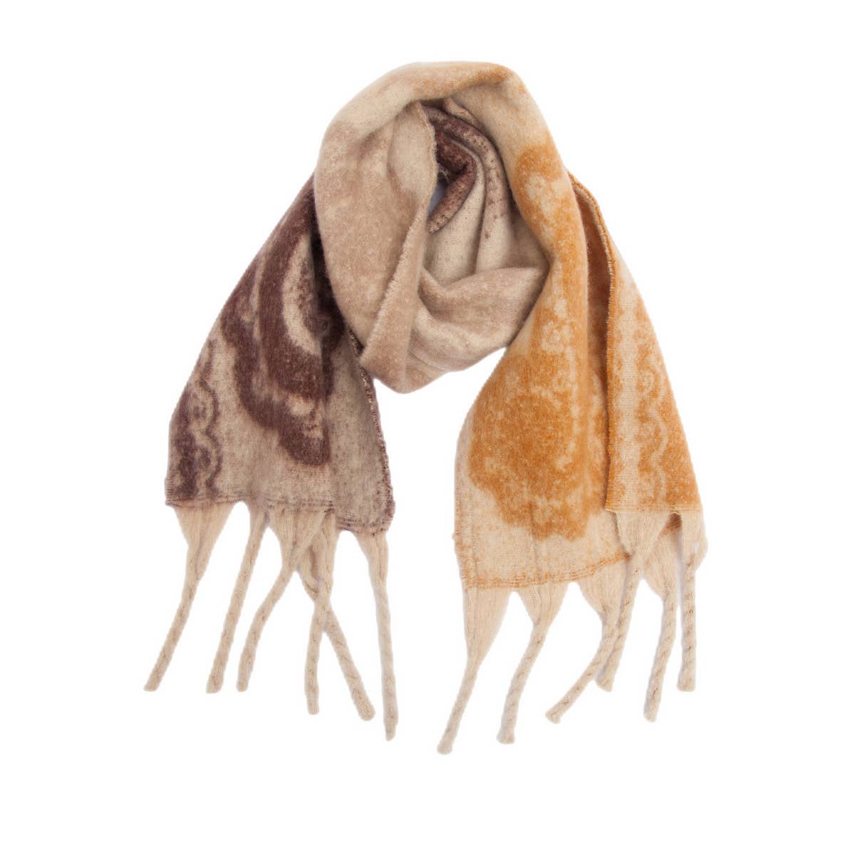 Paisley Jacquard Scarf ??Thick Fringe Winter Shawl_CWASC0857