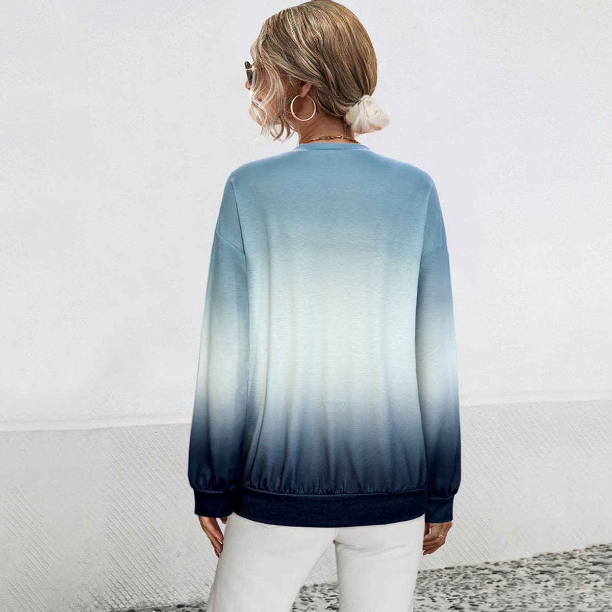 Fashion long-sleeved gradient casual sweatshirt
