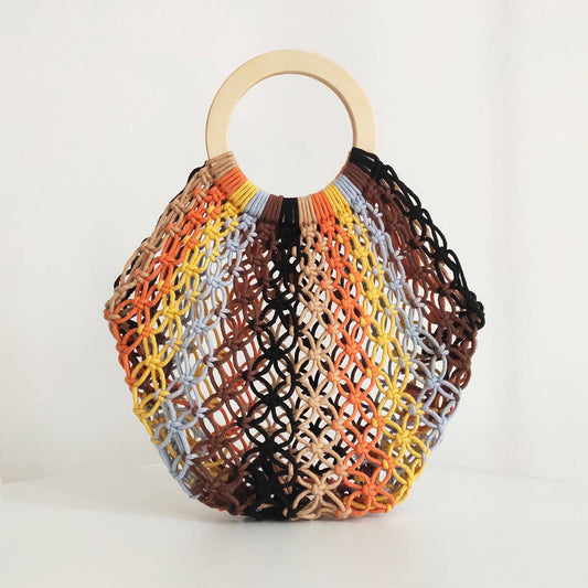 SEASIDE VACATION HANDMADE COLORFUL WOVEN BAG_CWAB1966