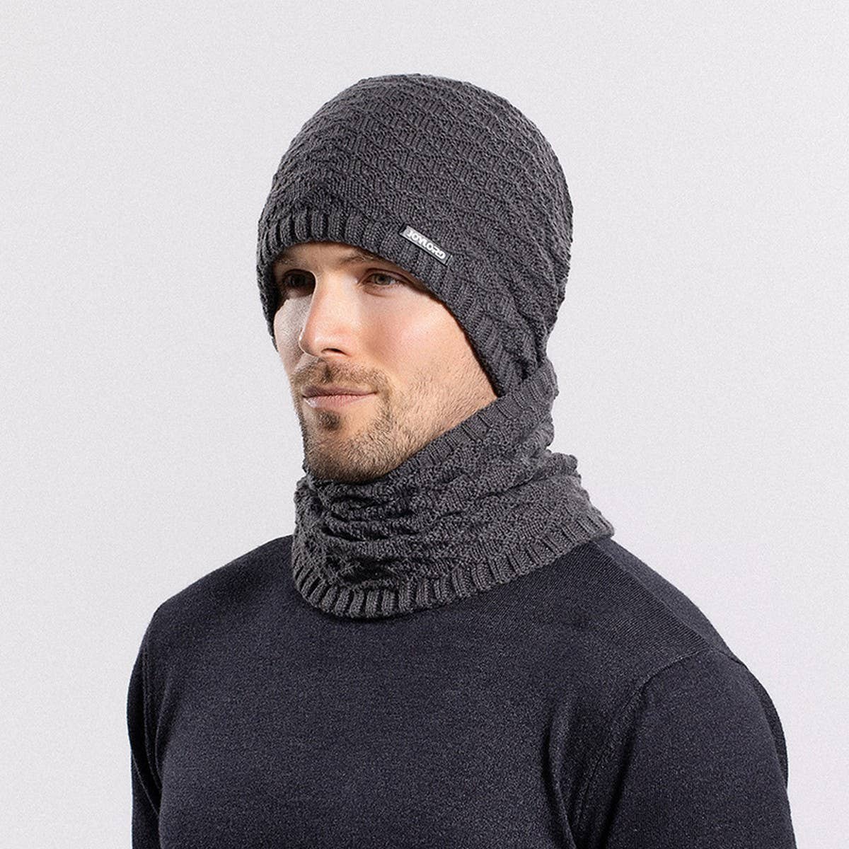 WINTER WARM HAT AND SCARF TWO PIECE SET