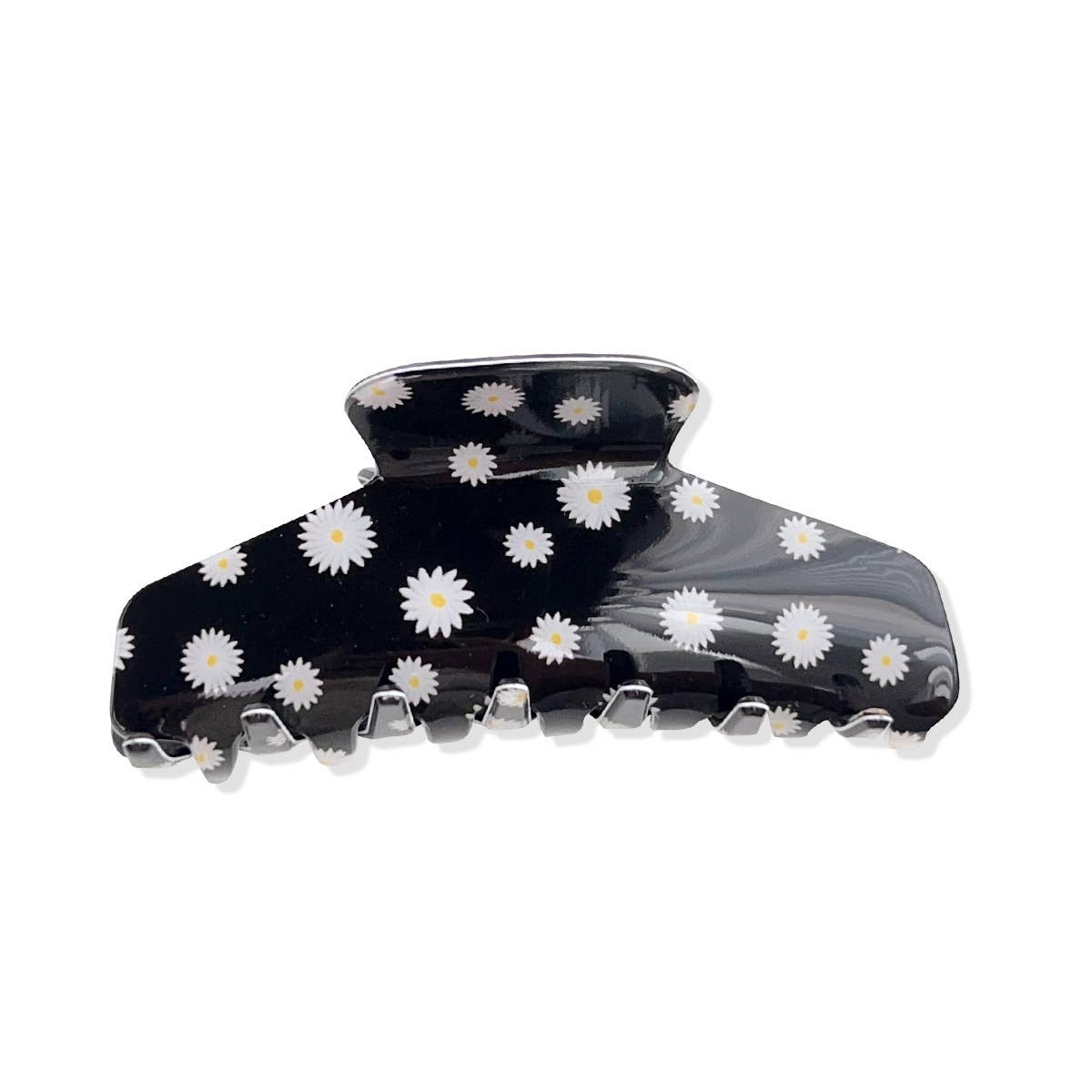 Colorful zebra print gripper French shark clip