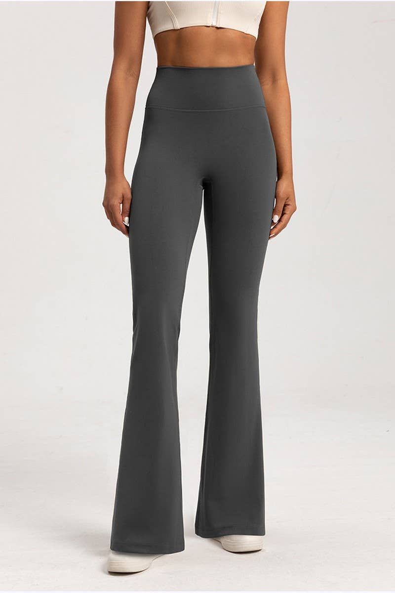 CWBLP1499_HIGH WAISTED SLIM FIT WIDE LEG SPORTS TROUSERS