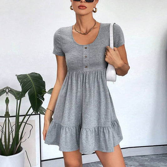 KNIT SPICE WAIST SLIMMING DESIGN DRESS