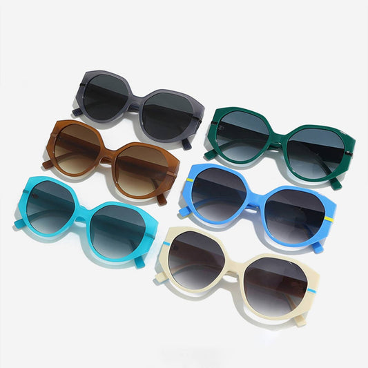 FULL FRAME ROUND FASHION SUNGLASSES