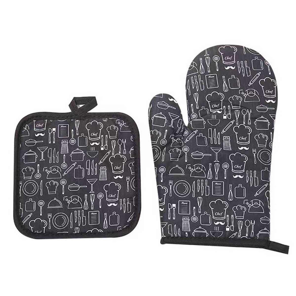 KITCHEN OVEN SCALD PROOF HEAT INSULATED GLOVES