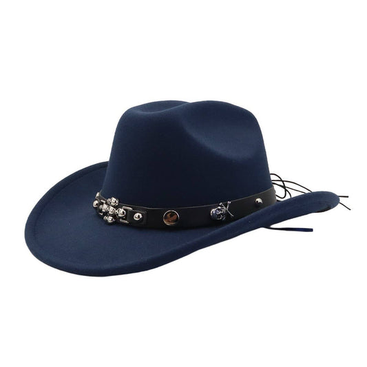 Western Ethnic Wool Cowboy Fedora Hat for Couples_CWAH04385