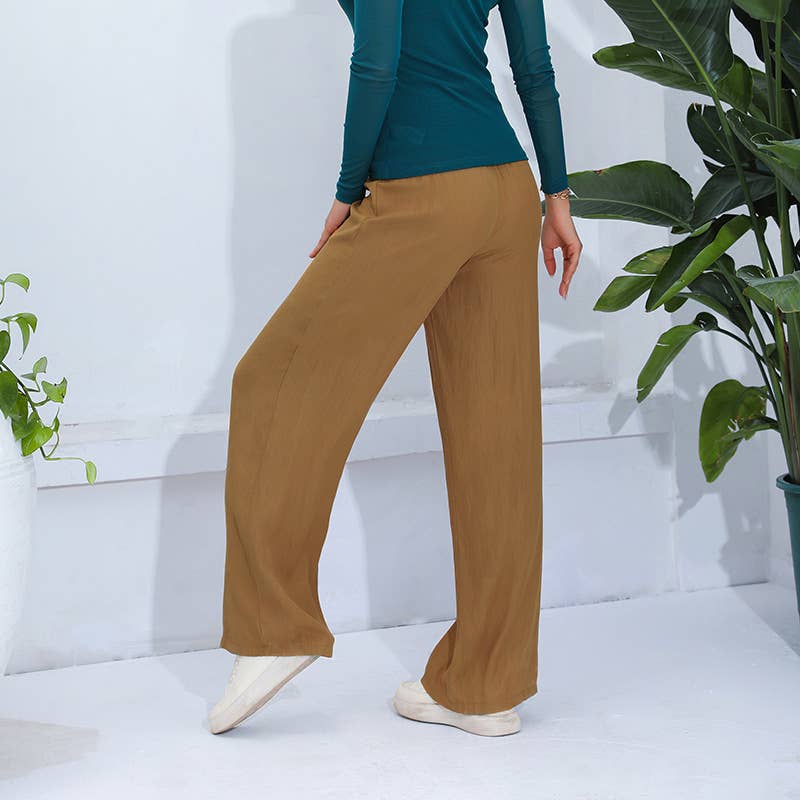 HIGH WAIST SINGLE BREASTED STRAIGHT LEG PANTS