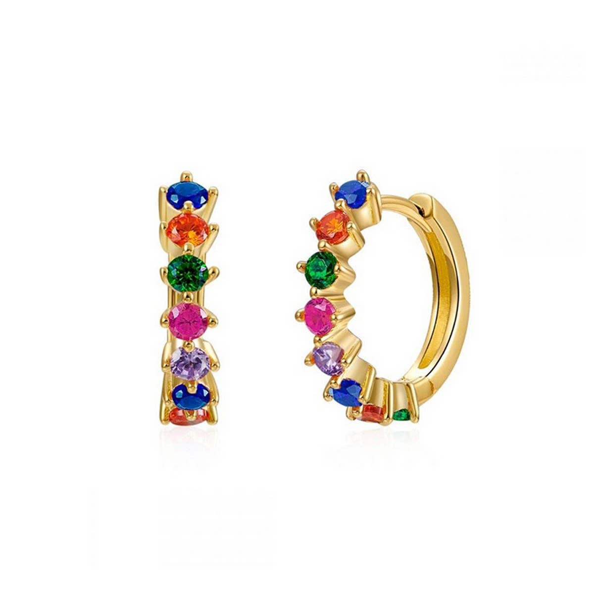 TRENDY COLORFUL RETRO EARRINGS