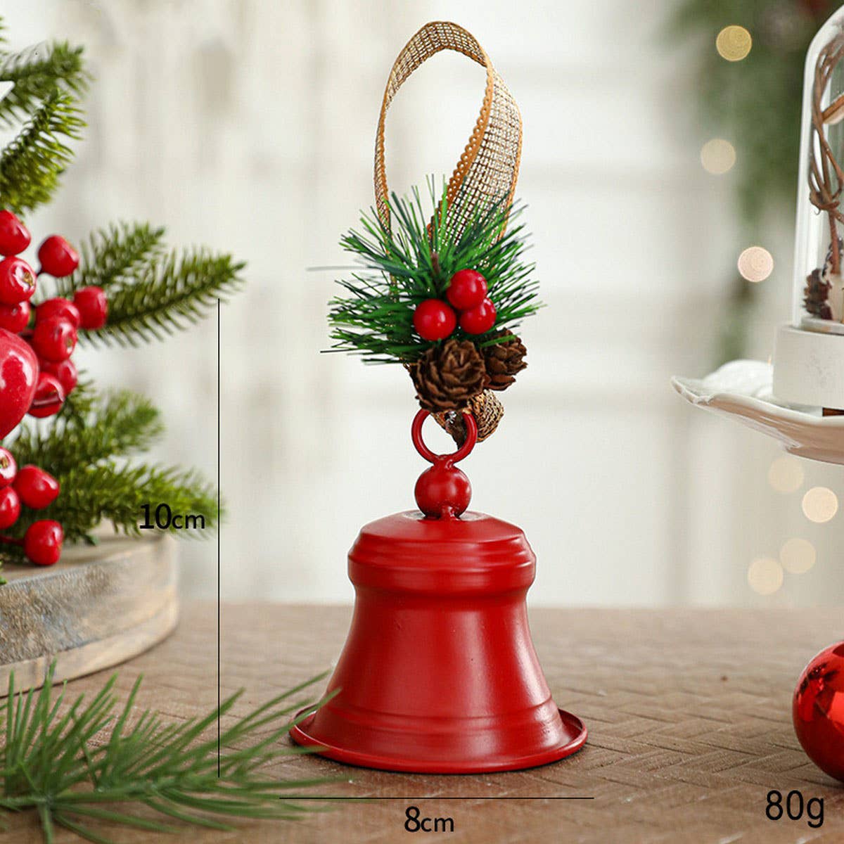 Metal Iron Christmas Bell Hanging Door Wall Decor