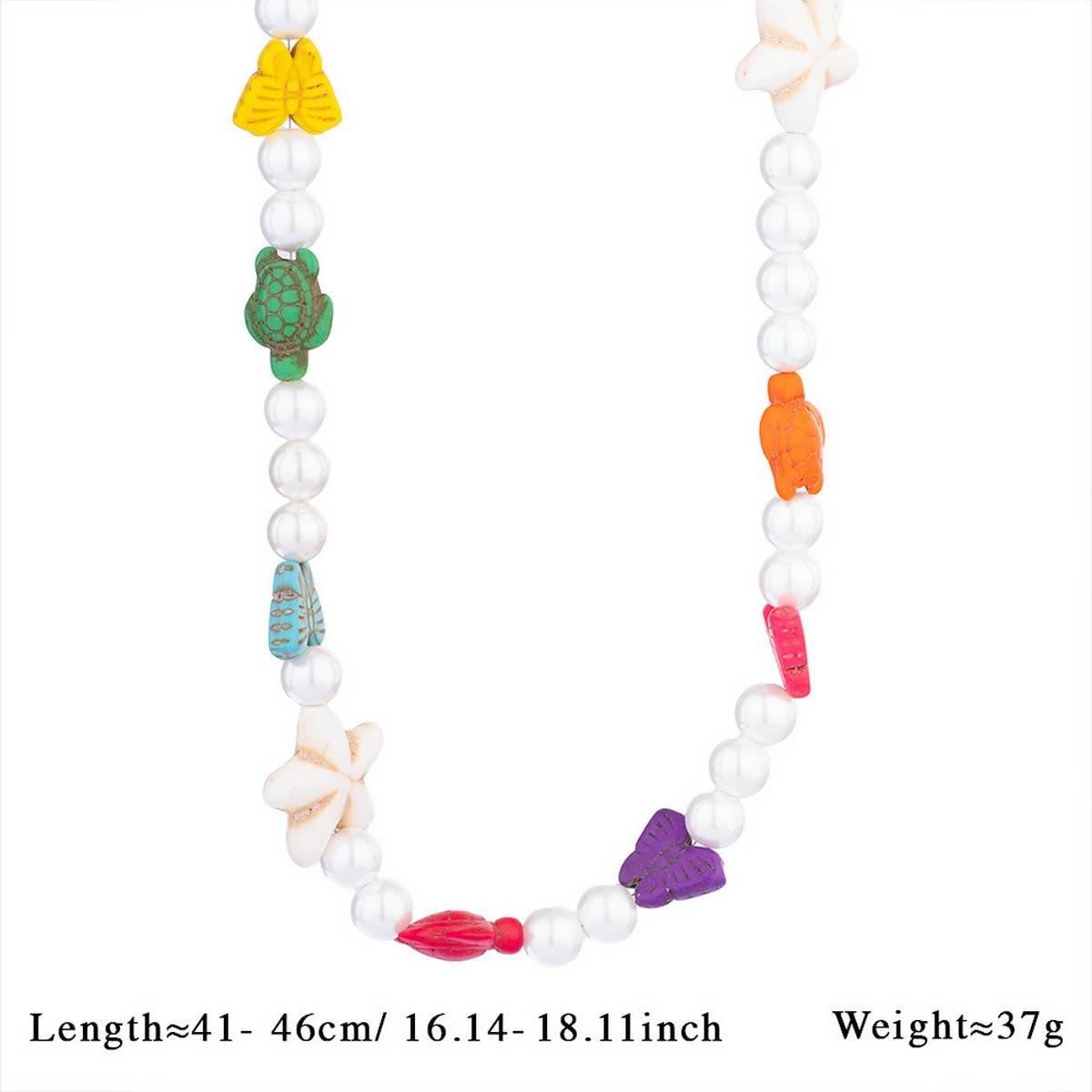 Unique Baroque Turquoise Heart Flower Necklace