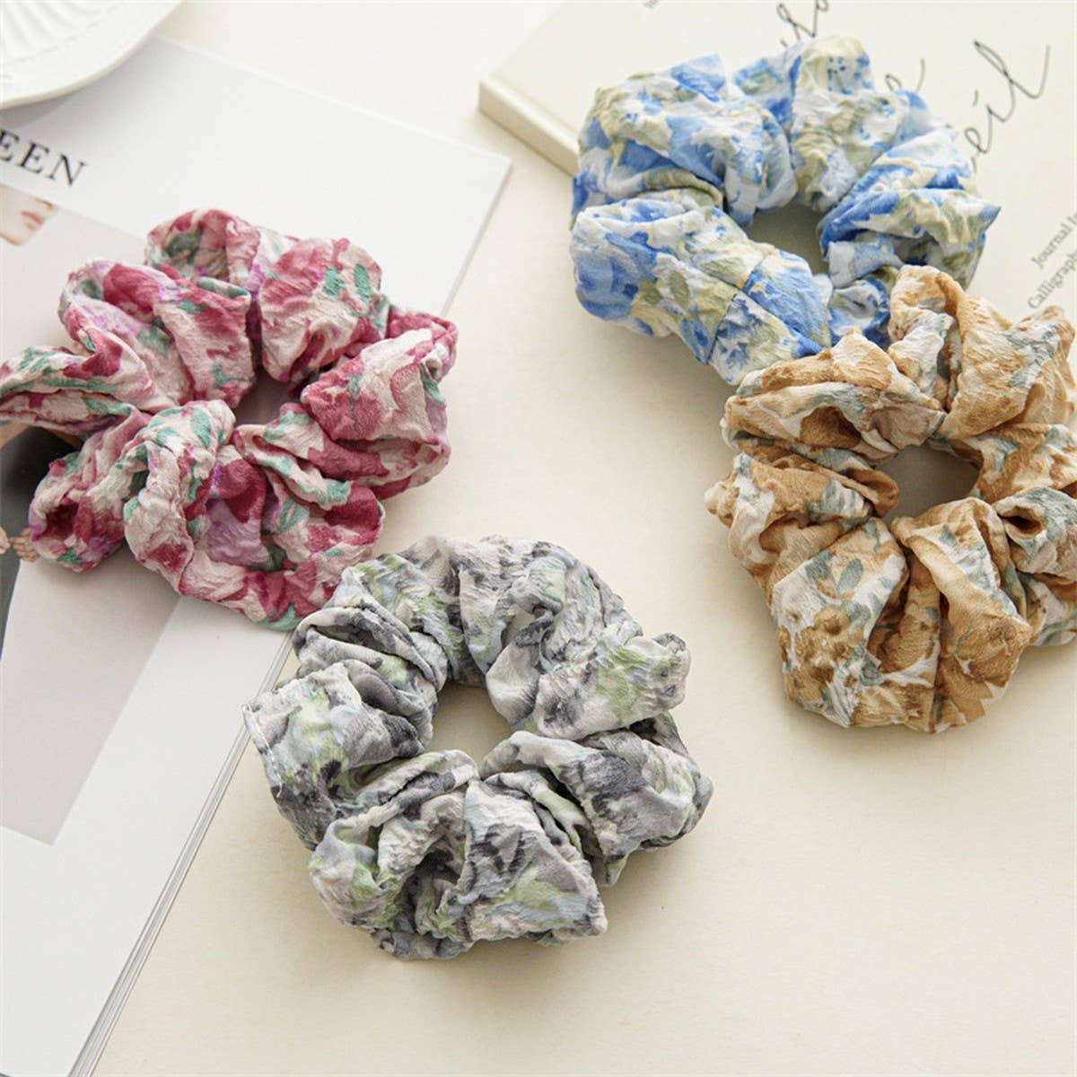 RETRO GRADIENT COLOR INTESTINE HAIR TIE_CWAHA2443