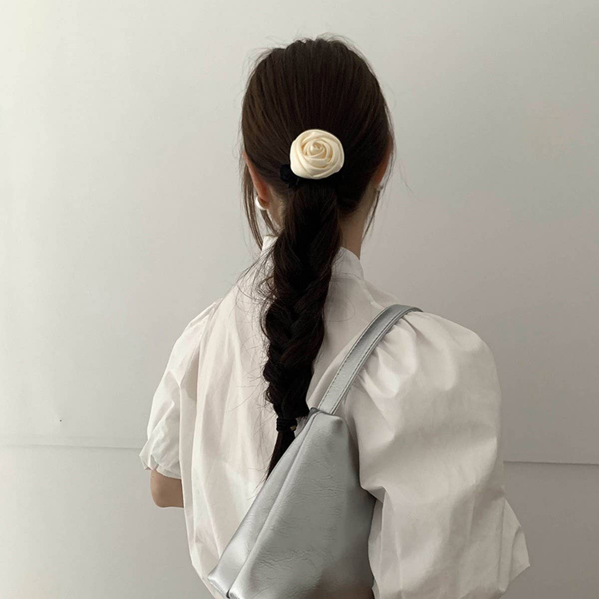 SATIN THREE-DIMENSIONAL GENTLE ROSE HAIRBAND