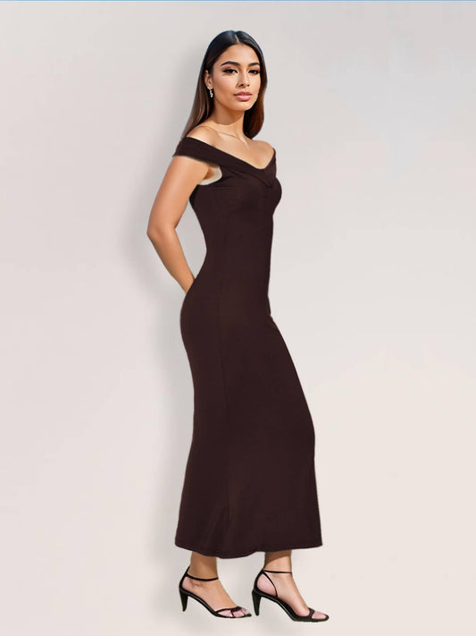 SEXY SLIM-FIT TUXEDO DRESS WITH HIP WRAP