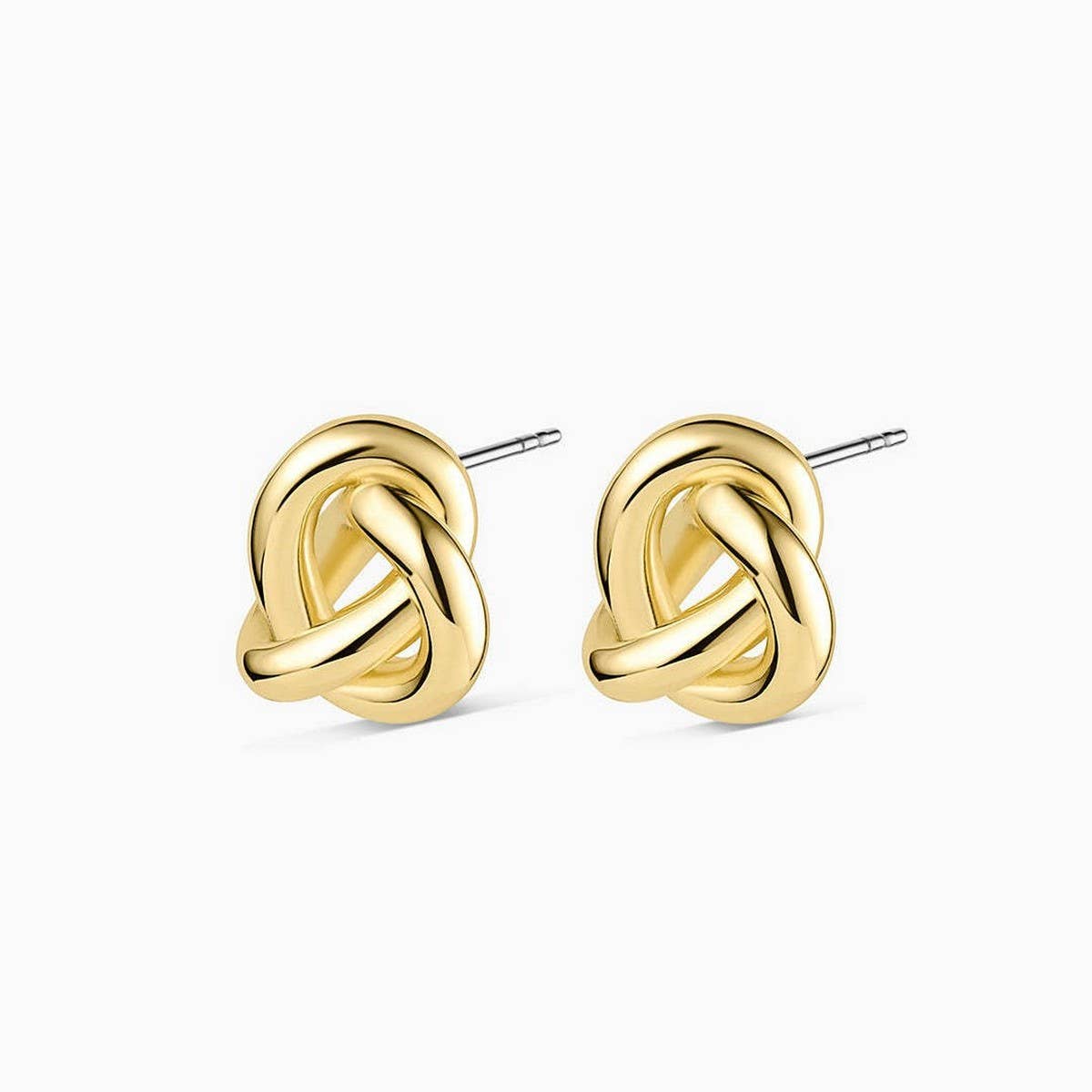 Irregular Line Curve Studs 18K Gold Plated