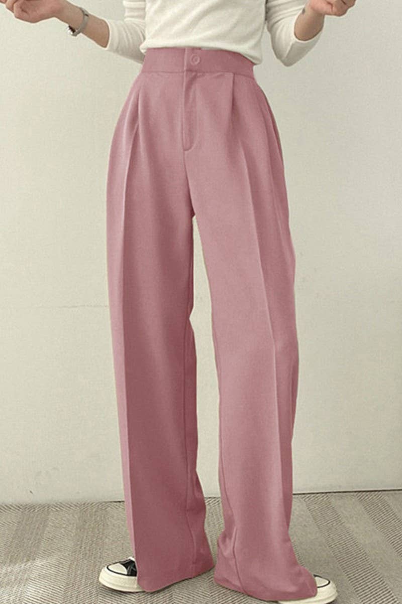 CWBLP00919_CASUAL STRAIGHT-LEG DRAPE SUIT WIDE-LEG PANTS