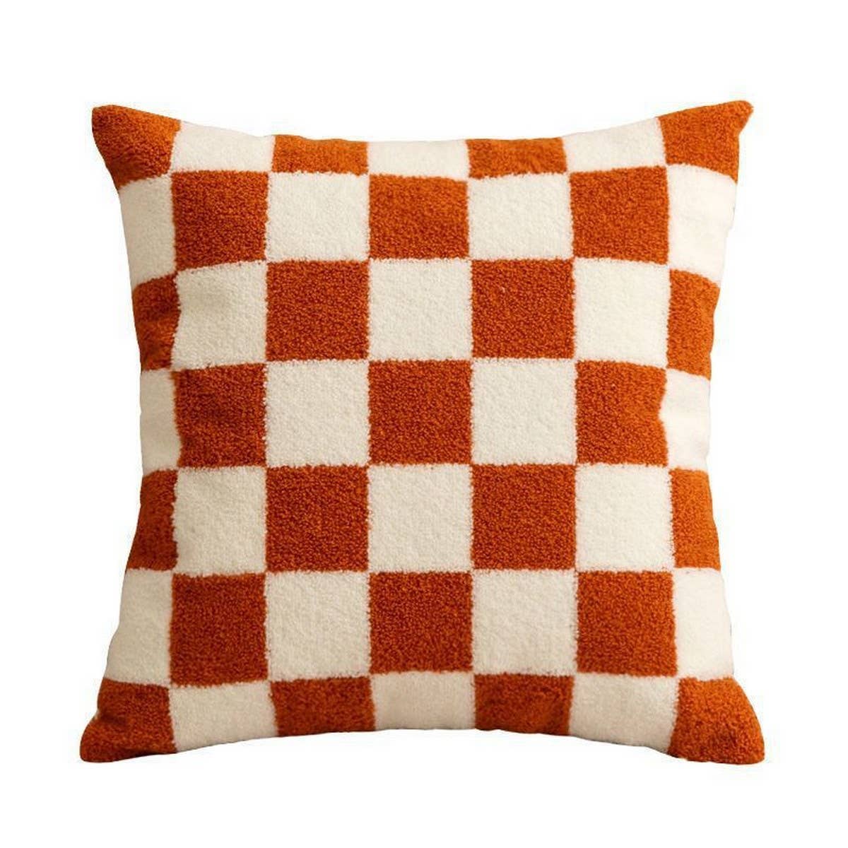 Houndstooth Embroidered Abstract Pillow Cover Decor