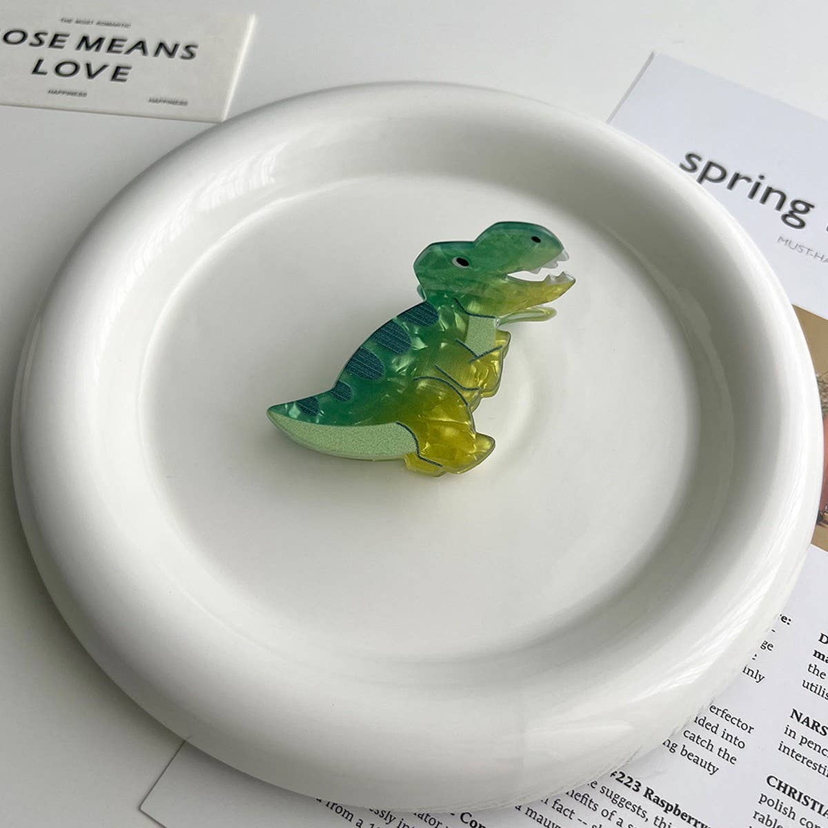 New Colorful Gradient Dinosaur Hair Claw Clip