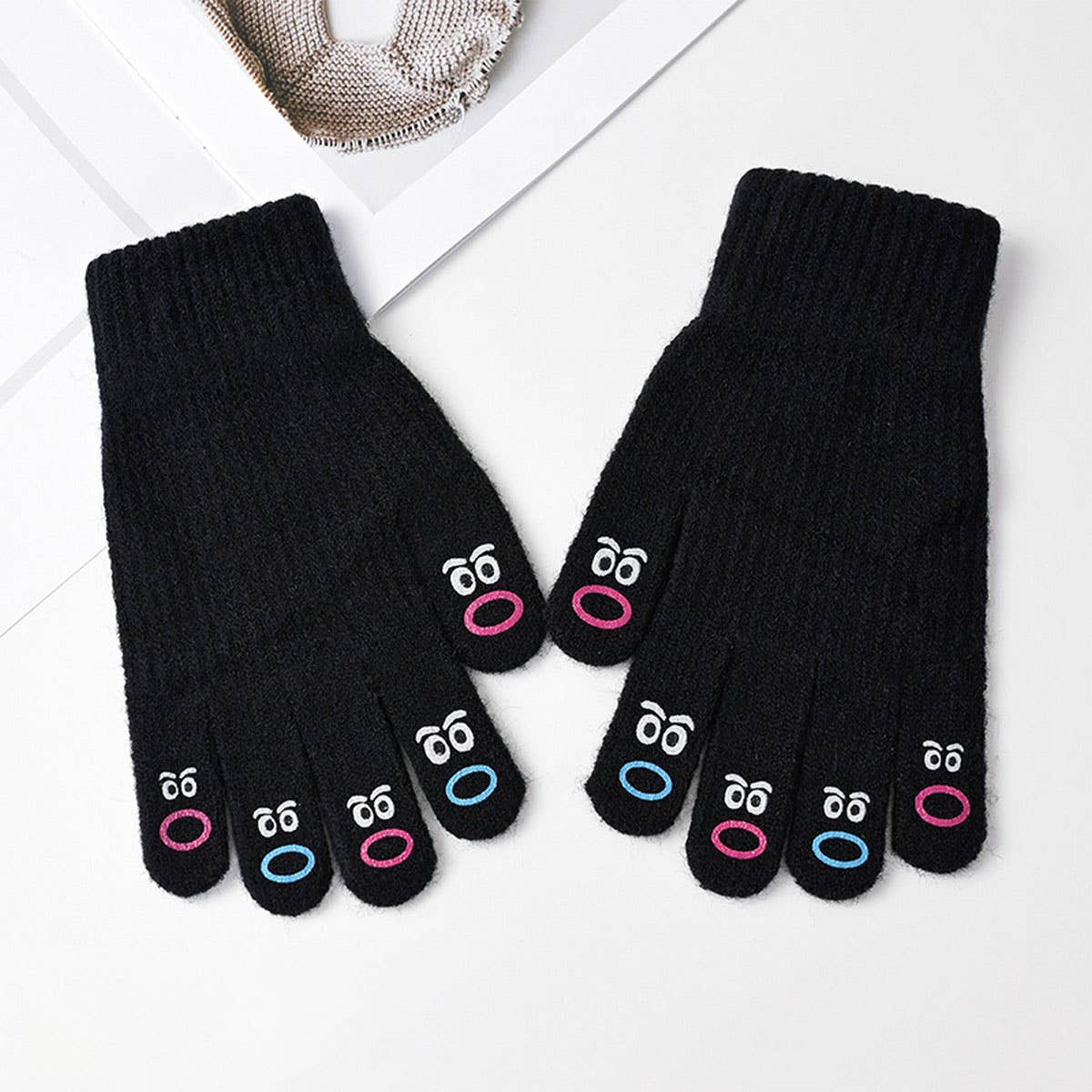 CWAG00582_WOMEN WINTER KNIT FINGERLESS TOUCHSCREEN GLOVES