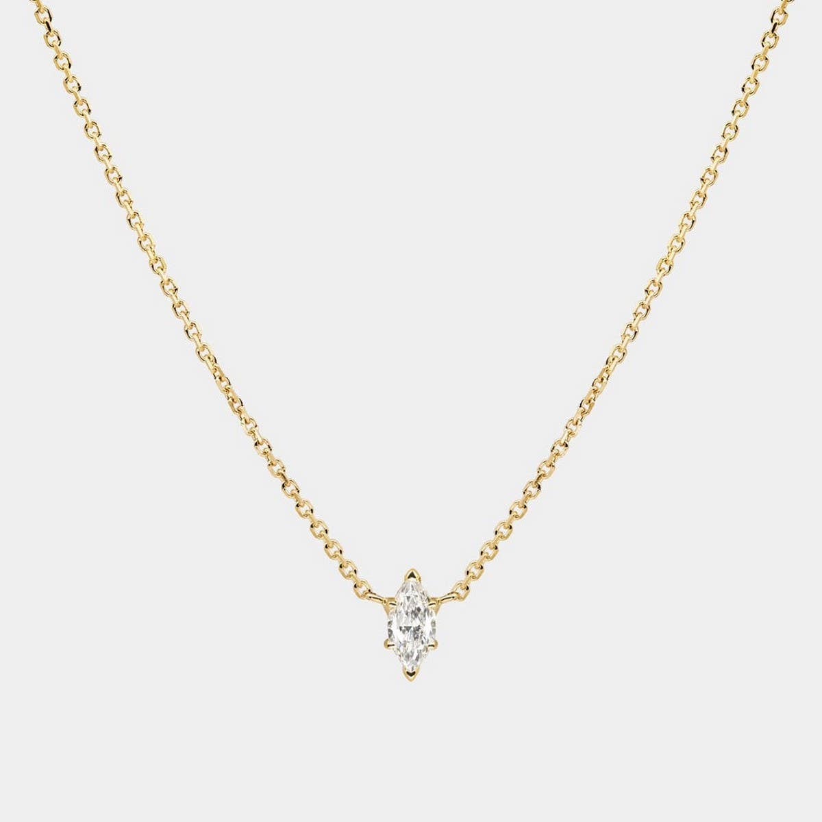 Zirconia Oval Round Pendant Necklace_CWMM5297