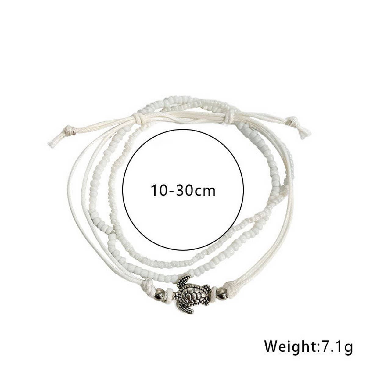 Boho Turtle Beaded Anklet Set Vintage Design_CWMM6352