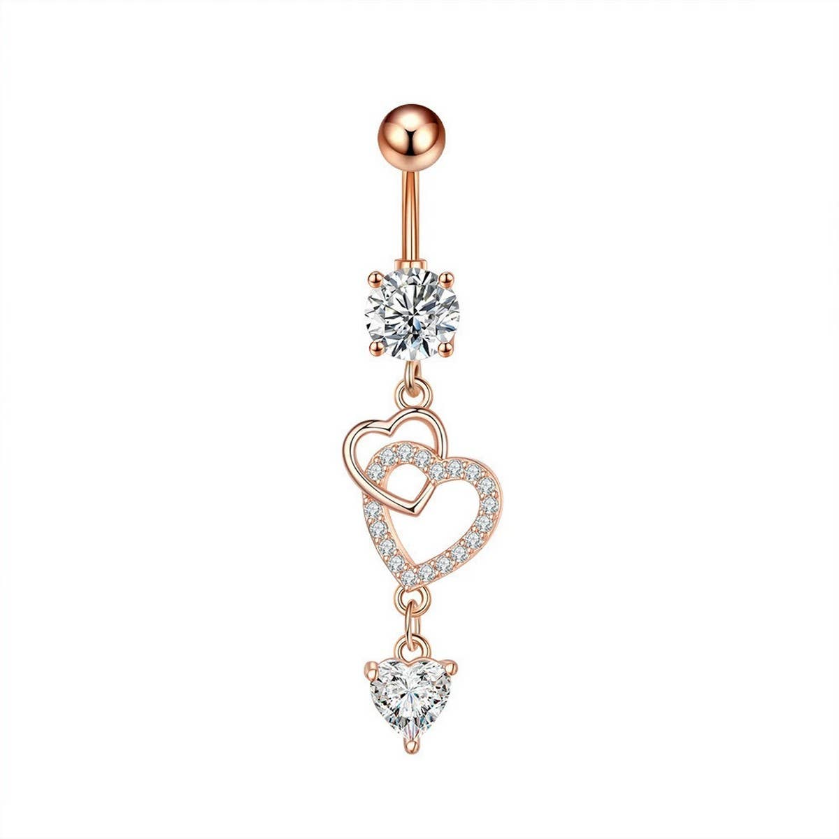 Fan Shape CZ Belly Ring ??Hypoallergenic Style_CWMM9198