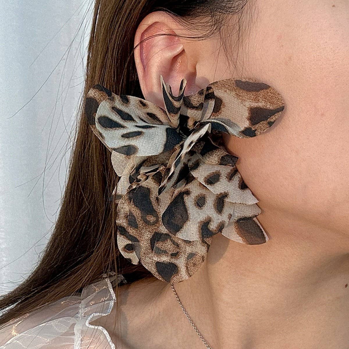 Boho Fabric Print  Handmade Artistic Earrings_CWMM6178