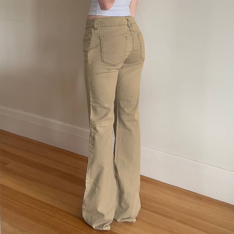 Retro slightly flared stretch skinny jeans