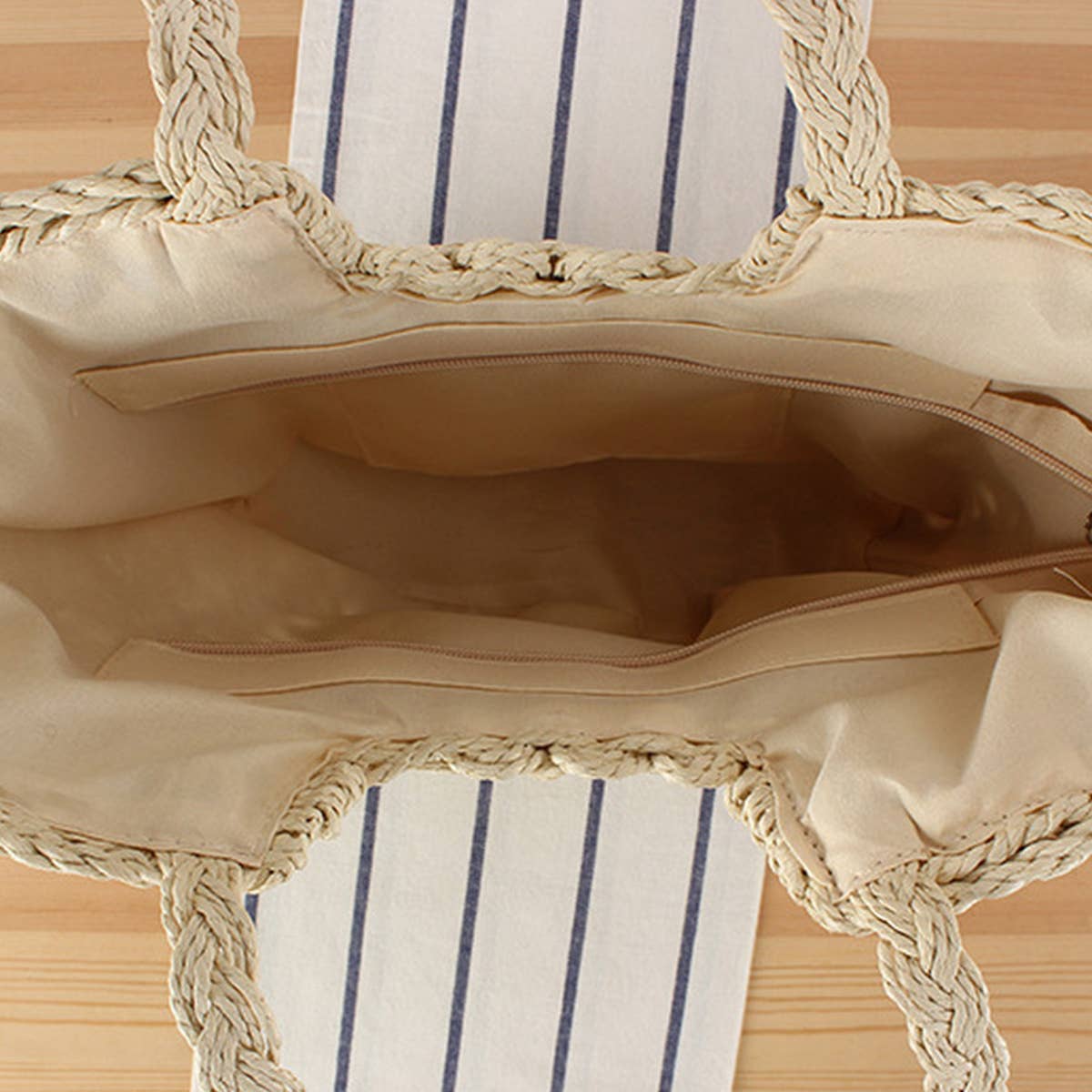 RETRO DAILY LARGE-CAPACITY SHOULDER STRAW BAG_CWAB2032