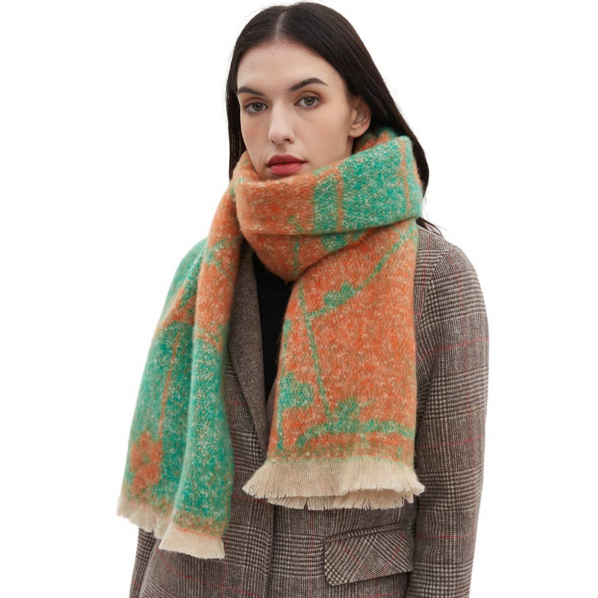 Women's Floral Jacquard Shawl Scarf