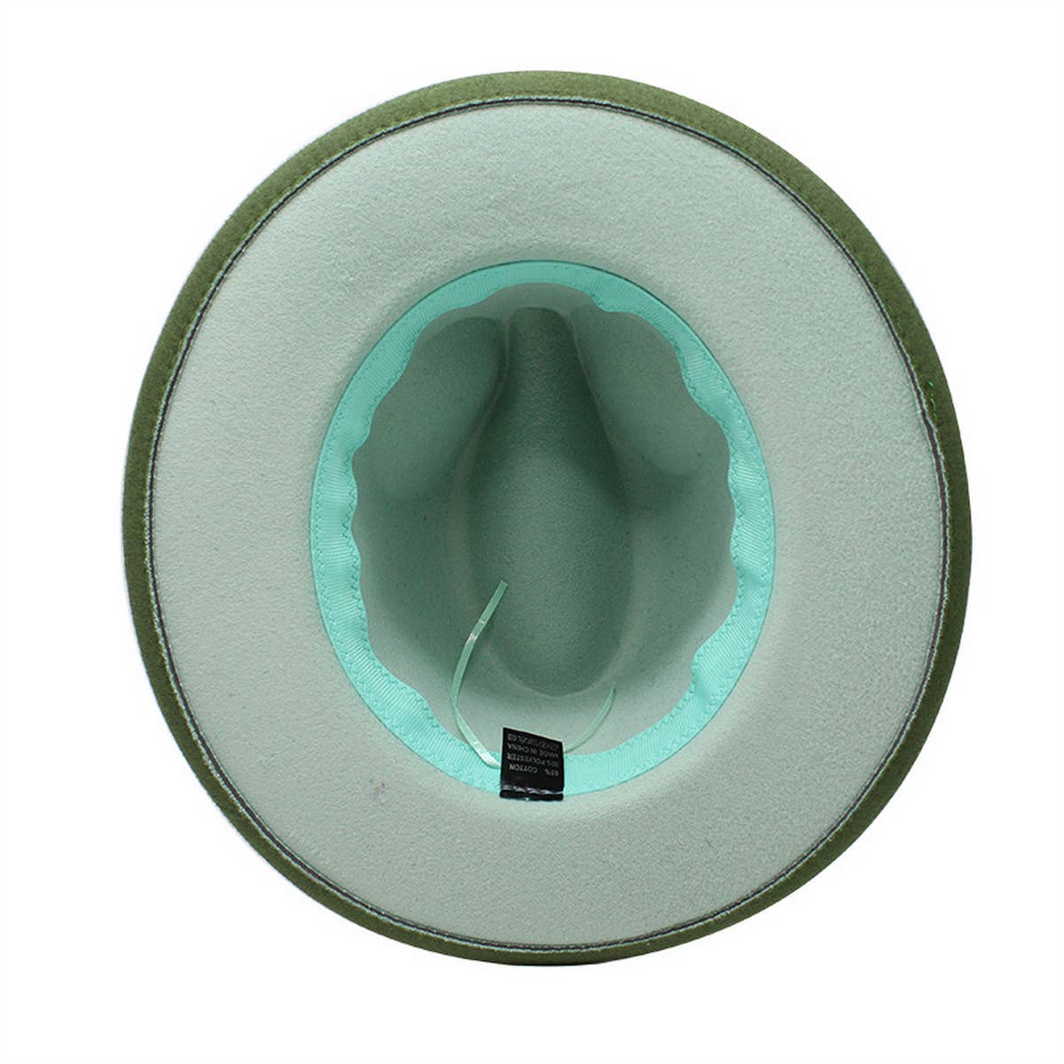 WOMEN GRADIENT TWO-COLOR THICK WOOL FELT HAT_CWAH0816