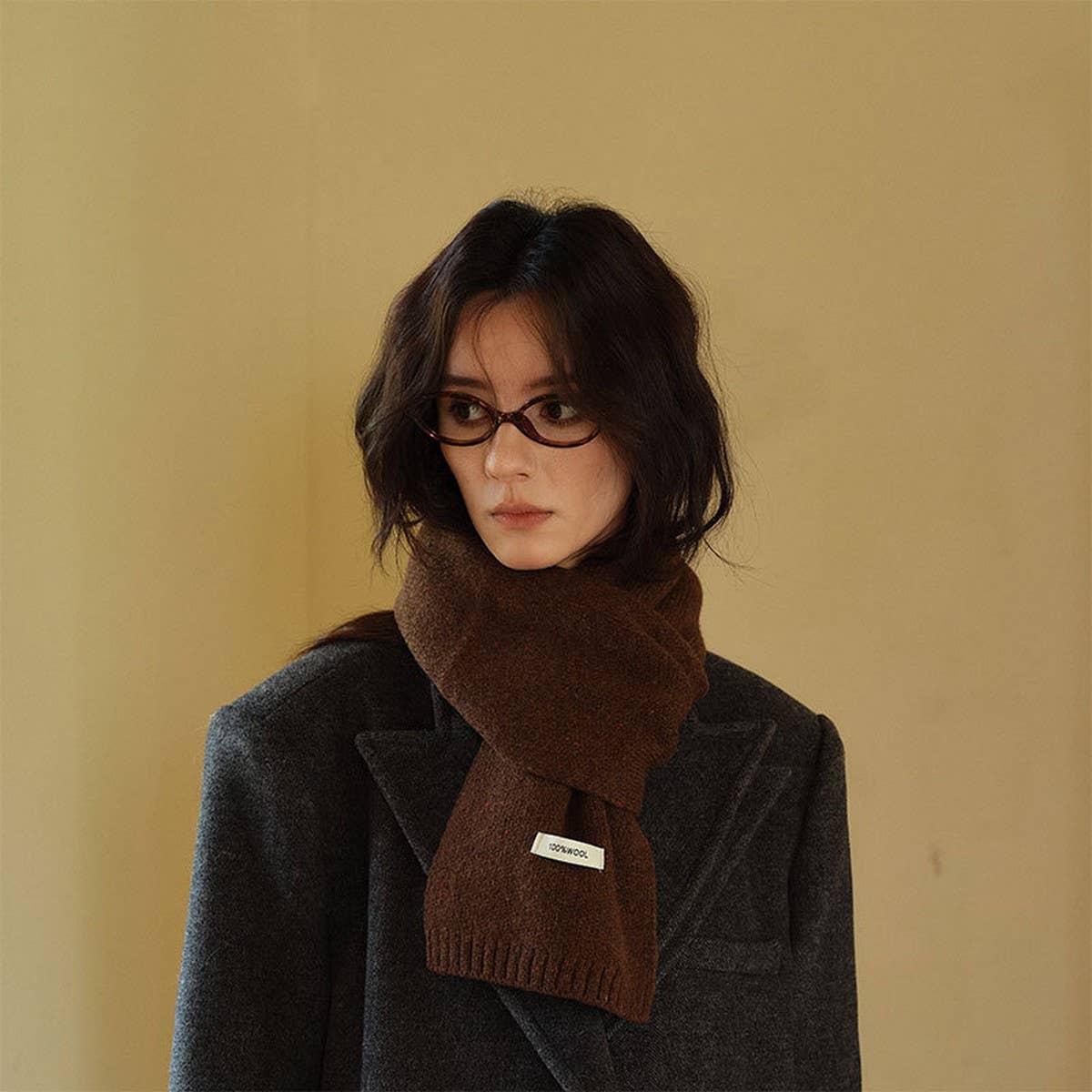 Color Dot Knit Scarf - Cozy Winter Neck Warmer