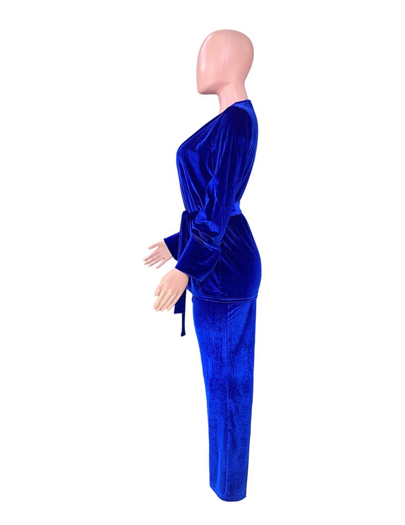 LOOSE TOP SLIM TROUSERS CANARY TWO-PIECE SET