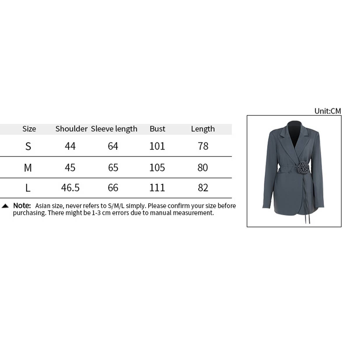 Temperament slim three-dimensional flower suit jacket