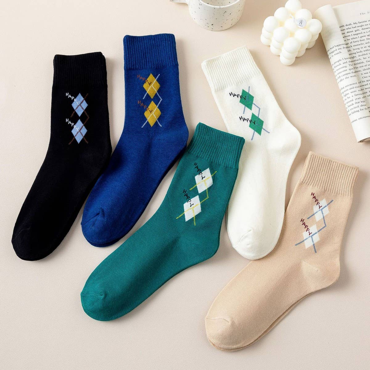 NEW ARRIVAL DIAMOND SHAPED WOMEN'S MIDDLE SOCKS