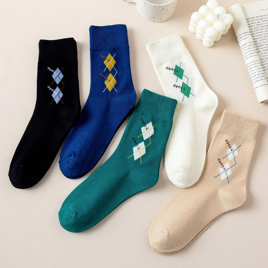 NEW ARRIVAL DIAMOND SHAPED WOMEN'S MIDDLE SOCKS