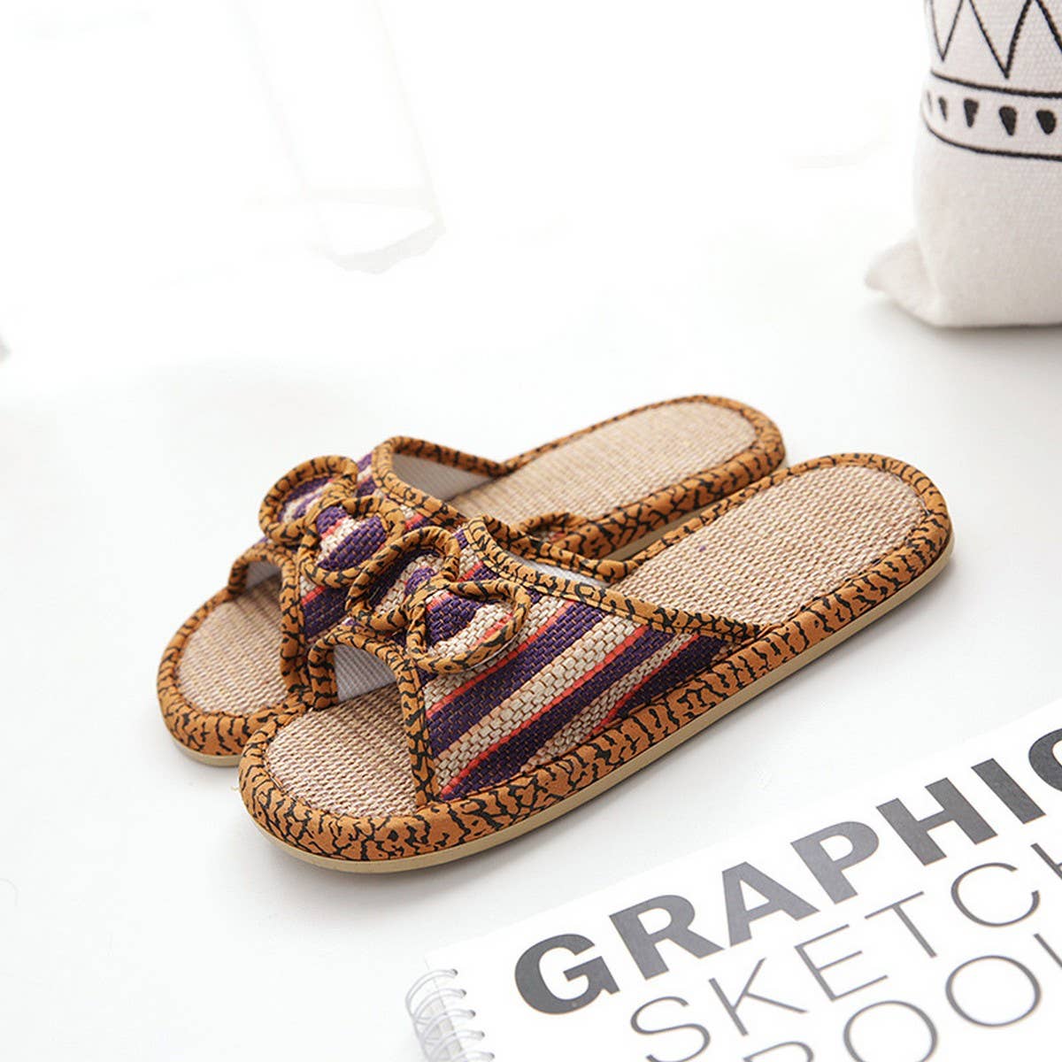 Silent Indoor Slippers with Soft Double Fabric