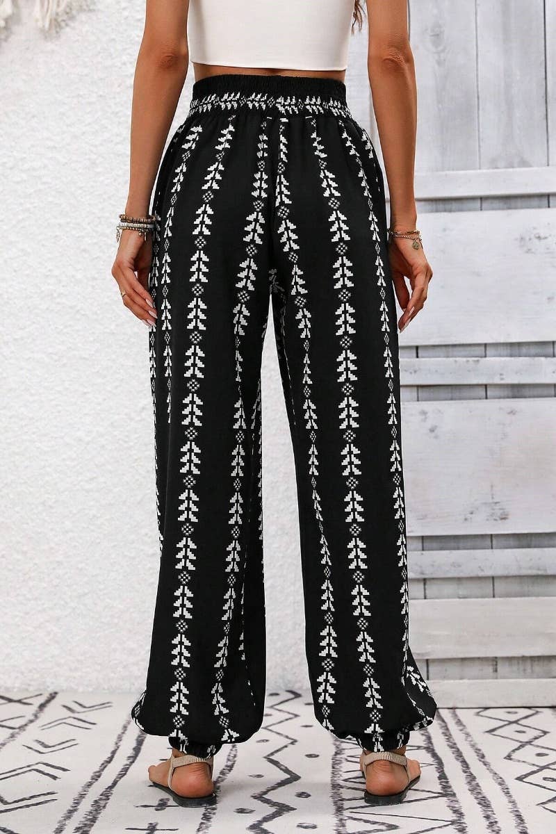 CWBMP0143_SUMMER CASUAL MESH WIDE LEG LANTERN PANTS