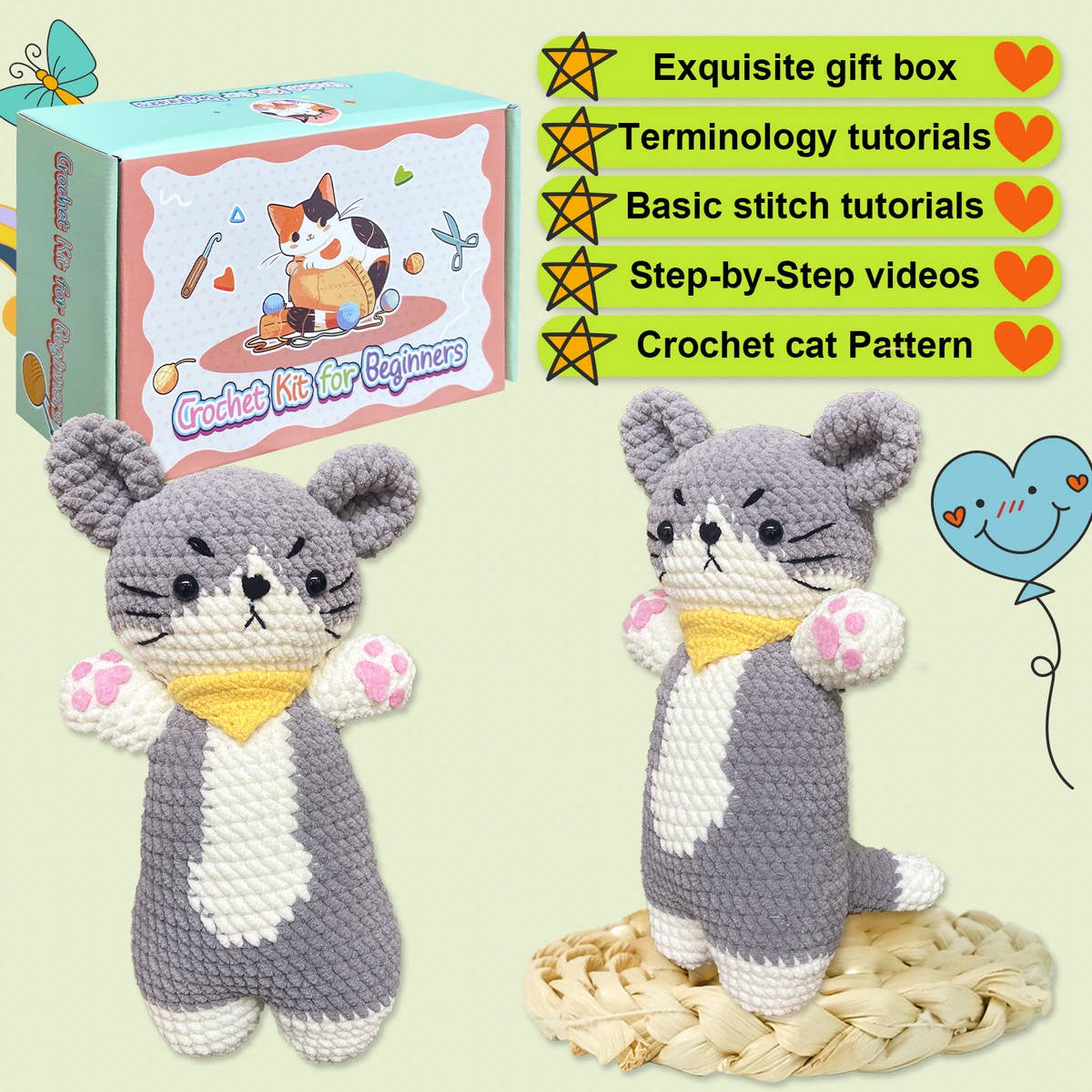 HANDMADE CAT DOLL WEAVING MATERIAL PACKAGE