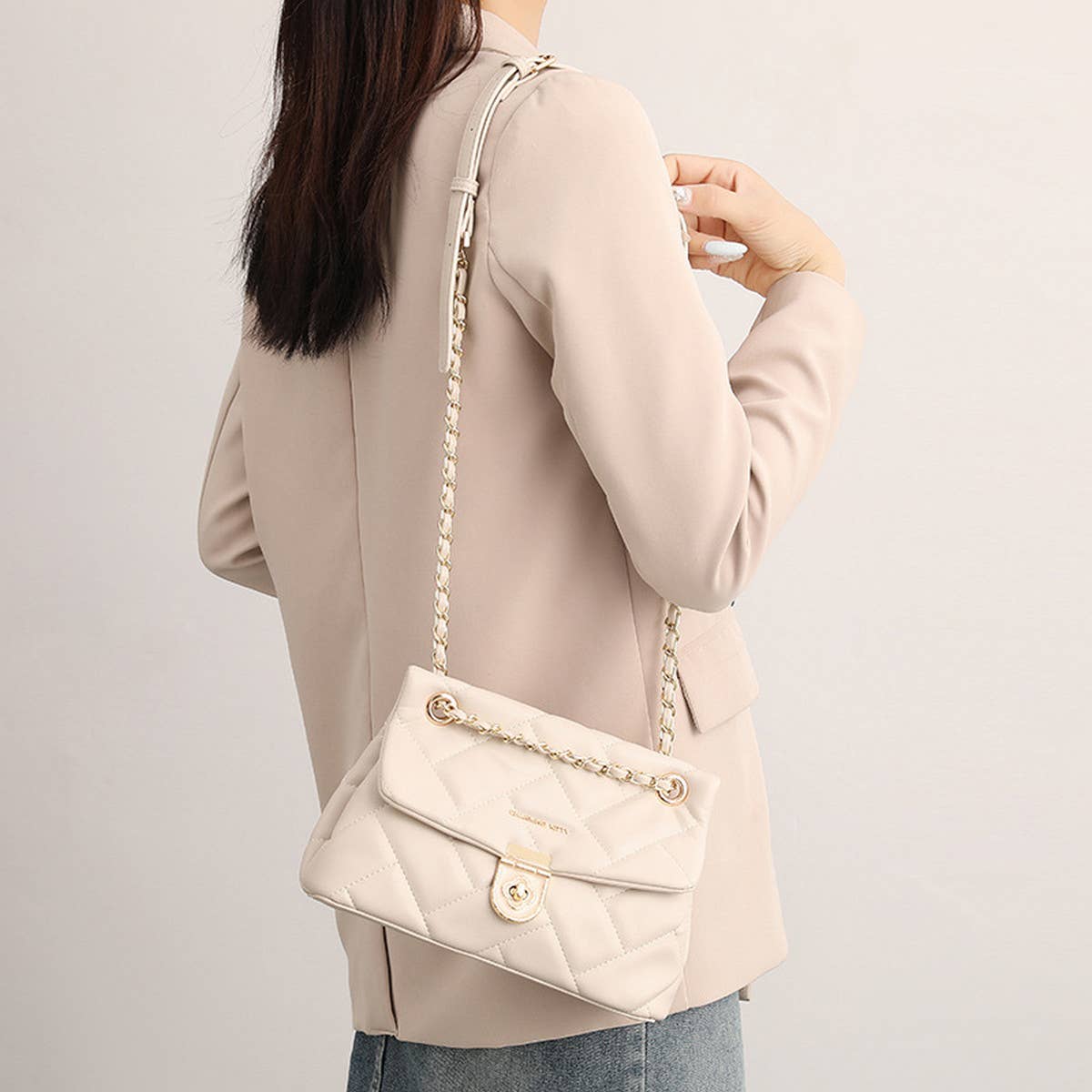 2024 NEW CHAIN PLAID POPULAR SHOULDER BAG_CWAB2982